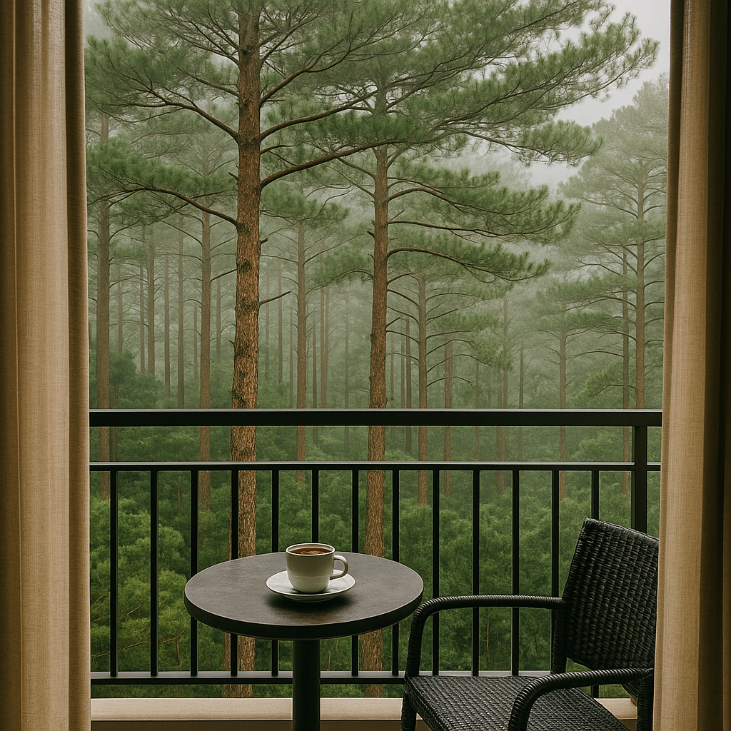 baguio's blanket of pines & pillows: finding your perfect hotel hideaway Balcony View of Pine Trees from a Baguio Room