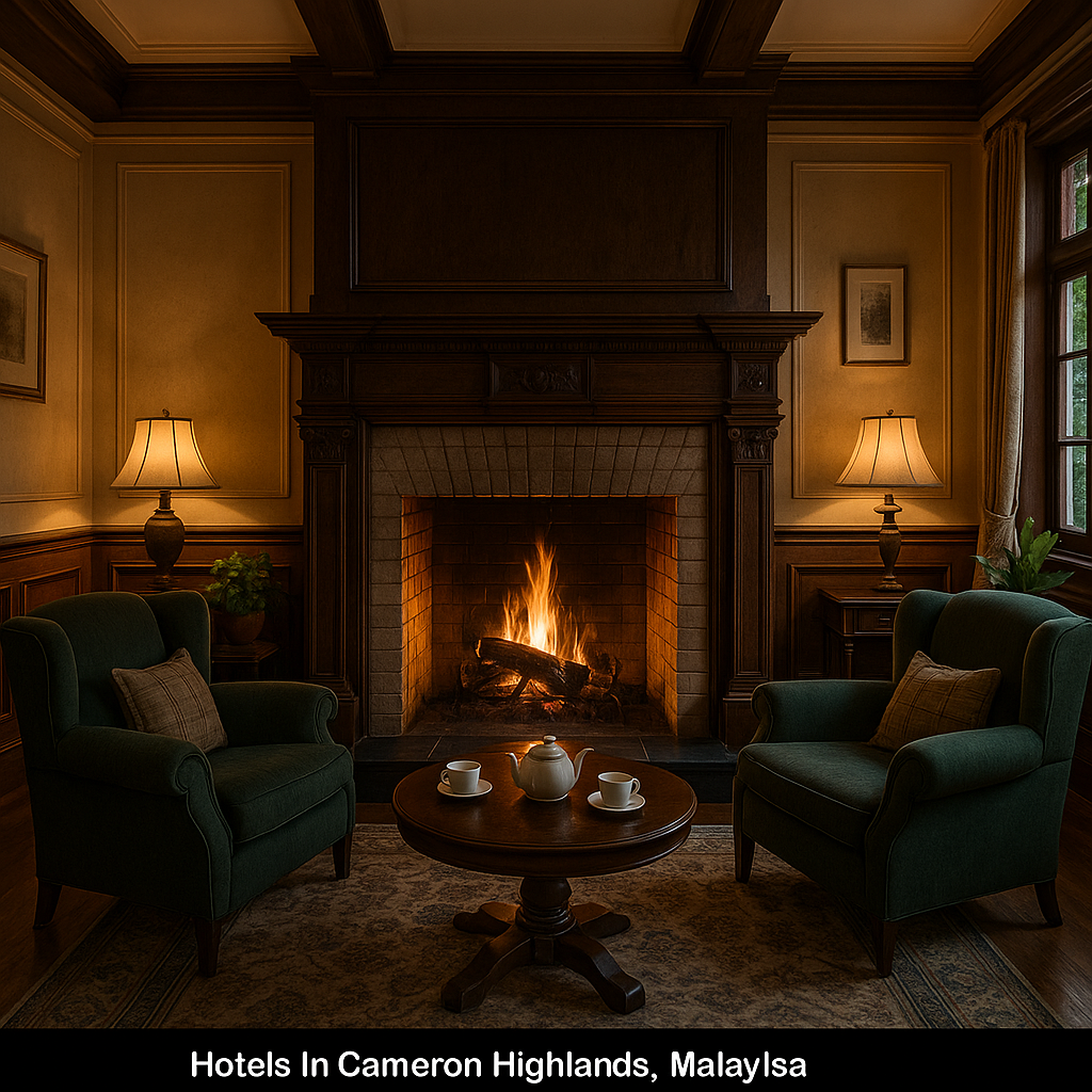 my honest take on cameron highlands hotels: tea stains, cozy nooks, and that mountain air Cozy fireplace lounge area in a heritage Cameron Highlands hotel