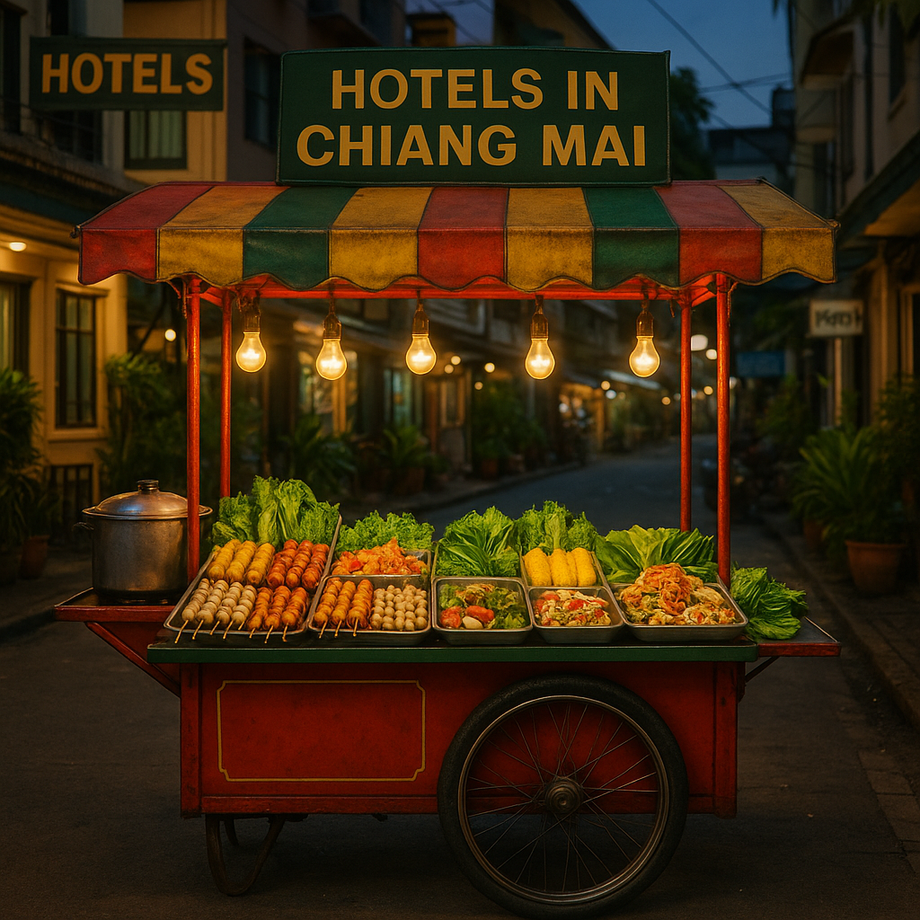 chiang mai hotels: finding your perfect basecamp in thailand's northern gem Colorful street food stall in Chiang Mai near local hotels