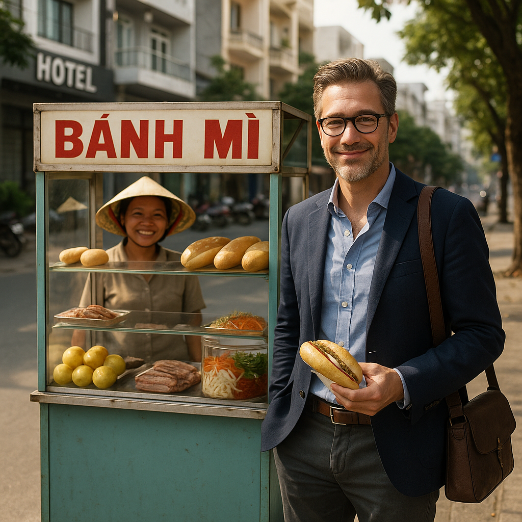 finding your perfect home base: the real scoop on da nang hotels Local Banh Mi Street Cart