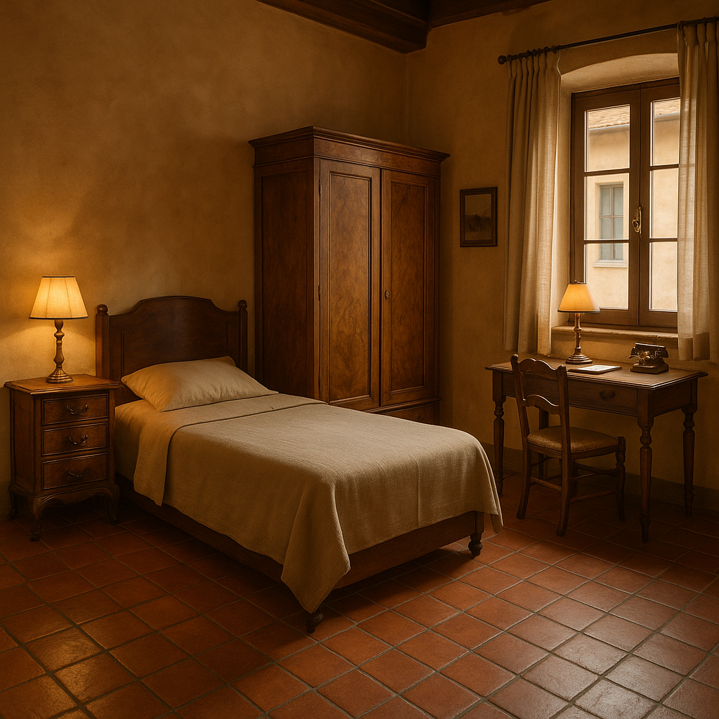 finding your perfect florentine nest: a hotel guide with heart (and a dash of gelato) Cozy boutique hotel room in Florence with antique furniture and terracotta tiles