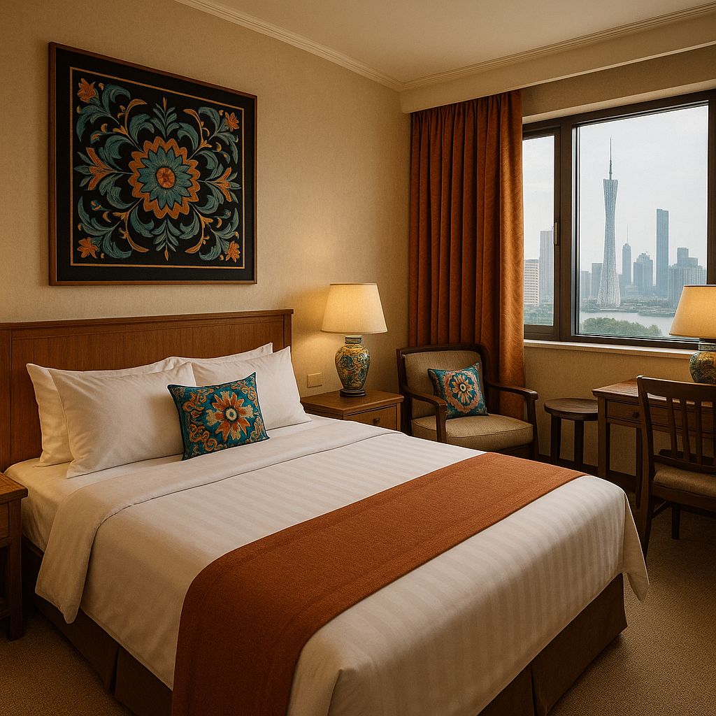 my love-hate relationship with guangzhou hotels (and where you should actually stay) Cozy mid-range hotel room in Guangzhou with local decor