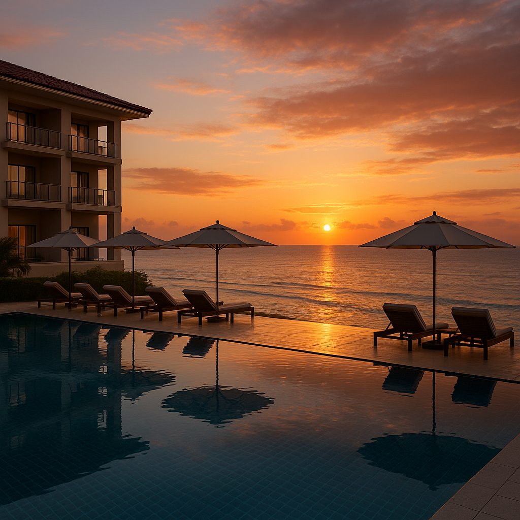 okinawa's hotel scene: sun, sand, and surprising stays you'll actually remember Luxury resort infinity pool overlooking the ocean at sunset in Okinawa