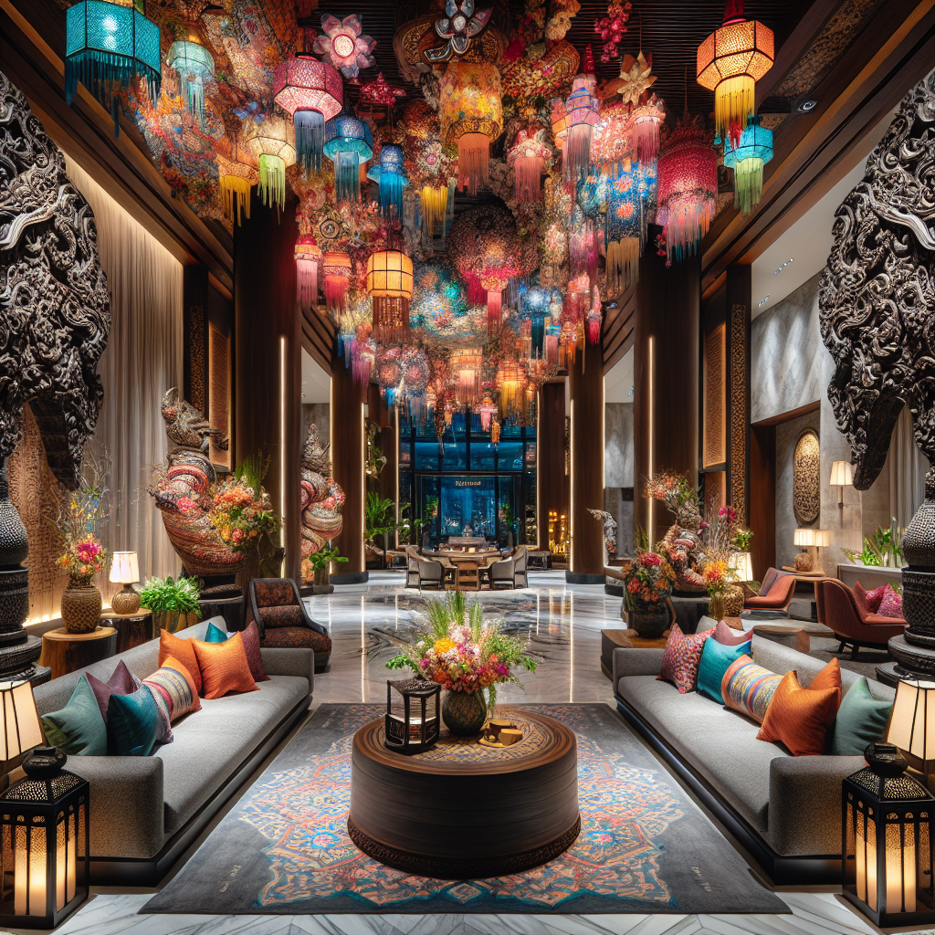 finding your perfect pattaya pad: a hotel guide that doesn't sugarcoat the sand Colorful Thai-style decoration in a hotel lobby