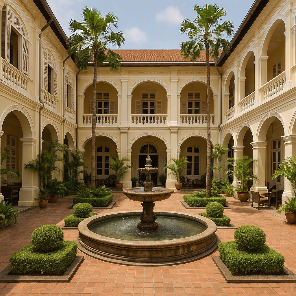 phnom penh's sleep scene: finding your perfect hotel match in cambodia's beating heart Colonial Hotel Courtyard