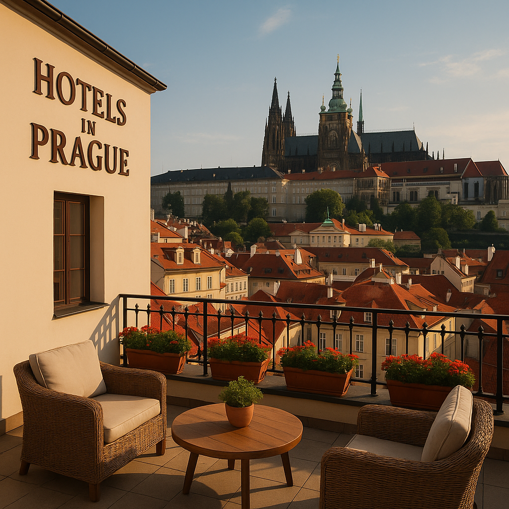 finding your perfect prague pad: a hotel guide with soul Rooftop terrace view of Prague Castle