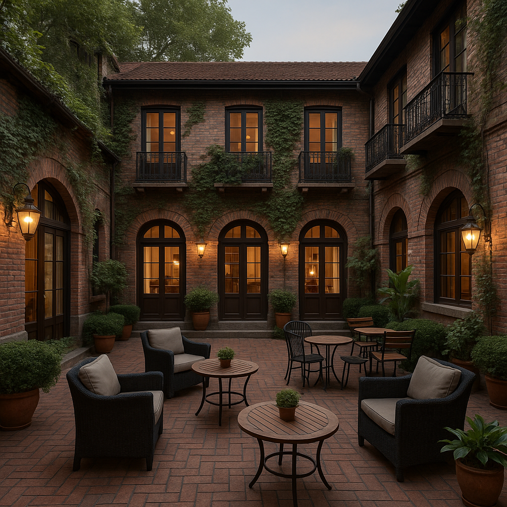 shanghai sleepery: finding your perfect hotel match in china's electric city Cozy boutique hotel courtyard in the French Concession