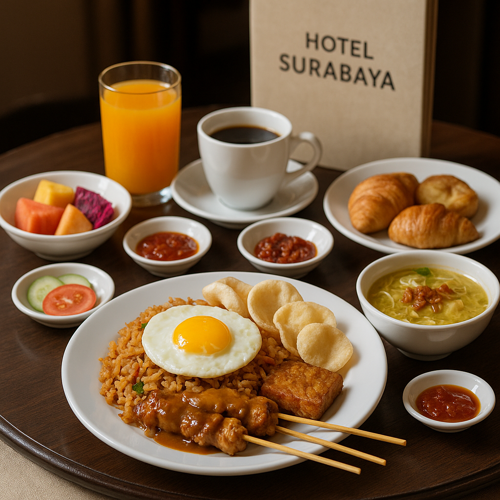 surabaya stays: finding your perfect hotel in indonesia's city of heroes Delicious Indonesian breakfast spread at a Surabaya hotel