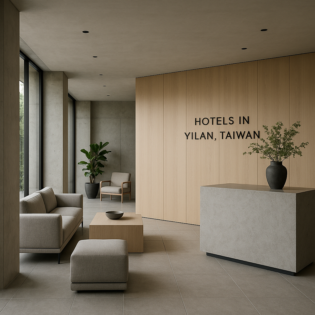 finding your perfect basecamp: unfiltered thoughts on yilan's hotels Modern minimalist lobby at a Yilan boutique hotel