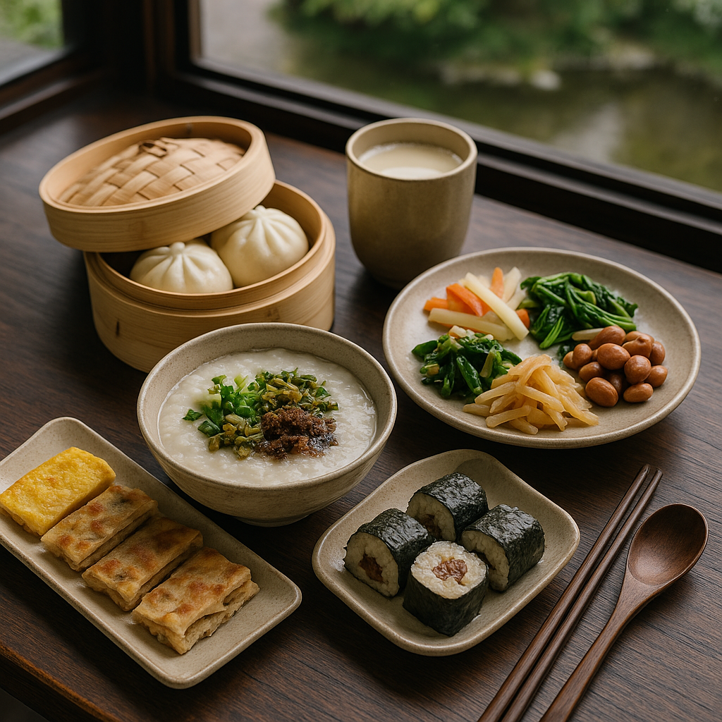 finding your perfect basecamp: unfiltered thoughts on yilan's hotels Traditional Taiwanese breakfast spread at a Yilan hotel