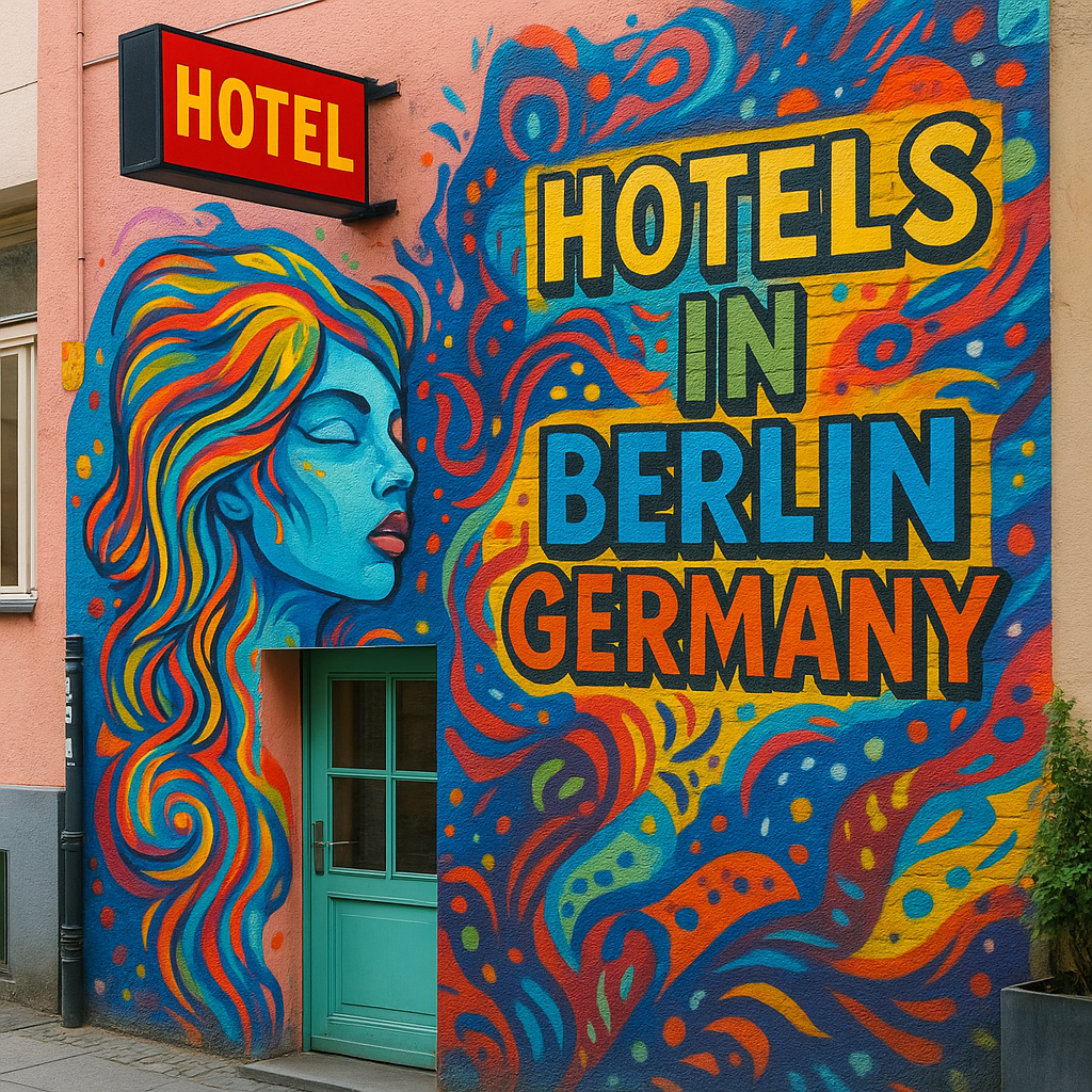 berlin beds: finding your perfect hotel match in germany's cool capital Colorful street art in Kreuzberg near a hostel entrance
