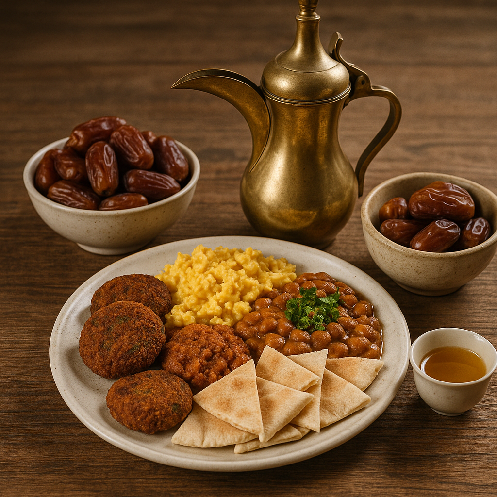 jeddah unpacked: finding your perfect hotel in saudi arabia's coastal gem Traditional Saudi breakfast spread with dates and Arabic coffee